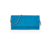 Christian Dior Blue Lambskin Wallet